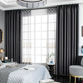 Brenna Dark Grey 100% Blackout Custom Curtain